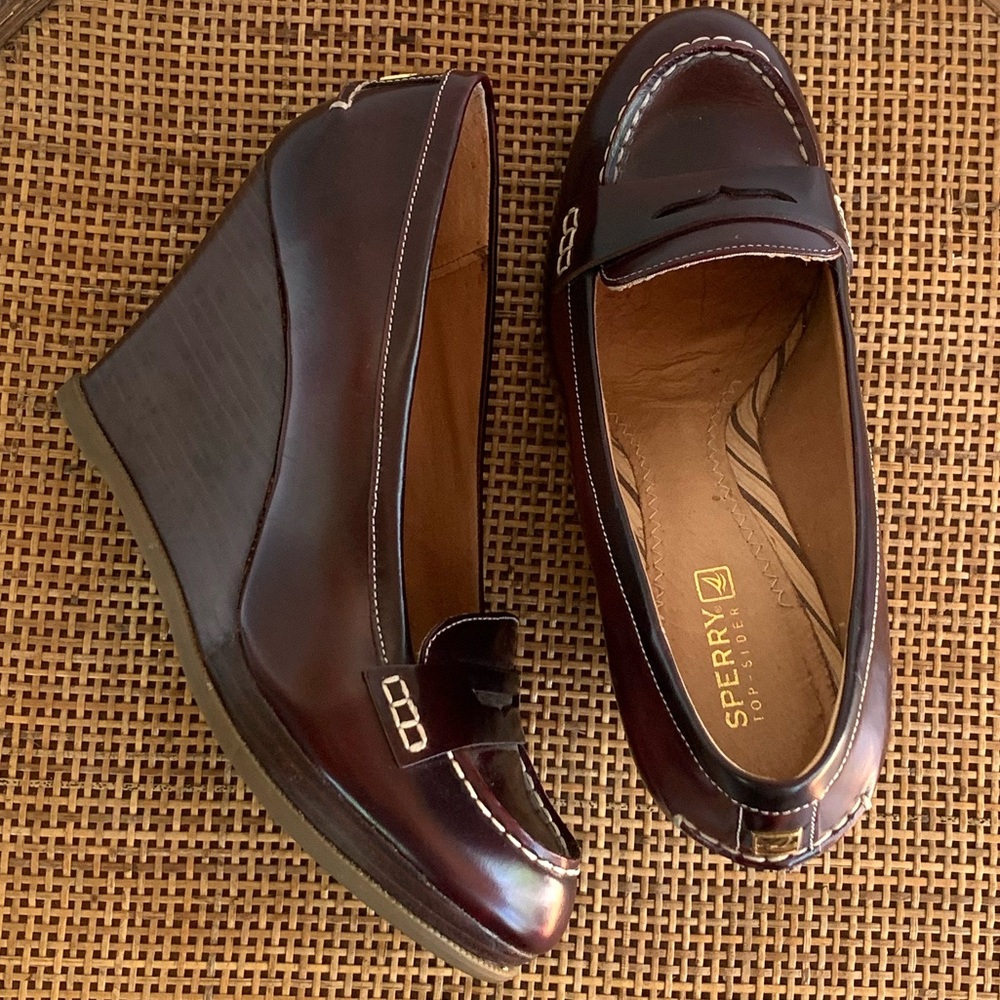 Sperry Top Sider Cordovan Windstar Penny Wedge 7.5